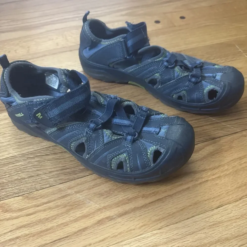 Merrell Hydro Hiker Sandals Mens Sz 6 Blue Waterproof Leather